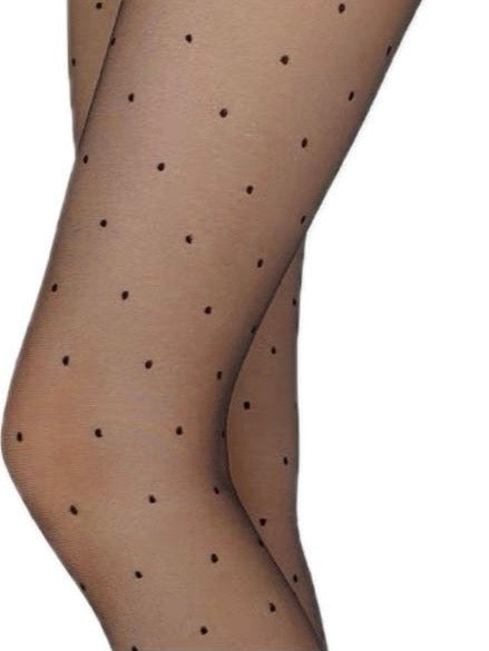 Holiday Chic Retro Polka Dot Sheer Pantyhose